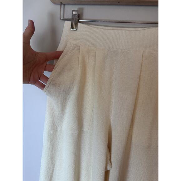 Free People Beach Freya Knit Pants Balloon Tapered Wide Leg Pant Womens XS Cream - Picture 10 of 13